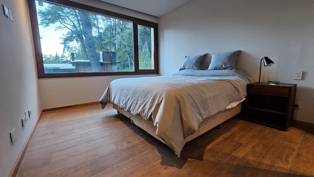 Bedroom with mountain views